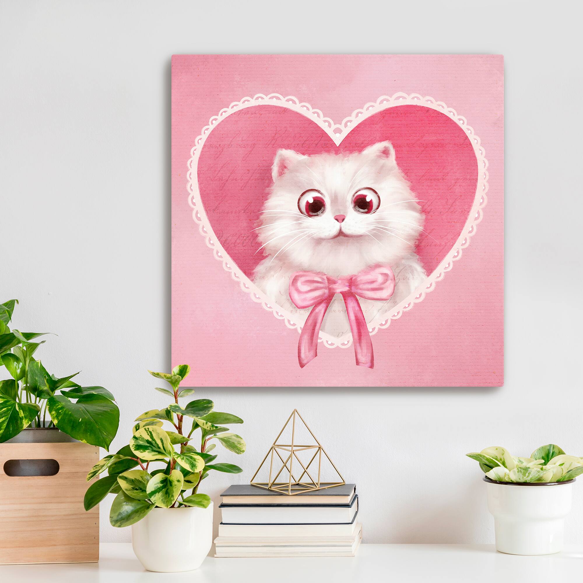 Meow Love Canvas Giclée Art